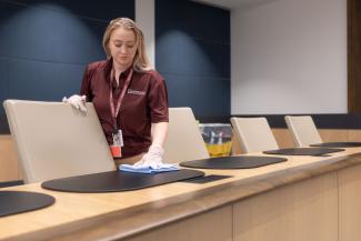 office space conference room touchpoint cleaning 